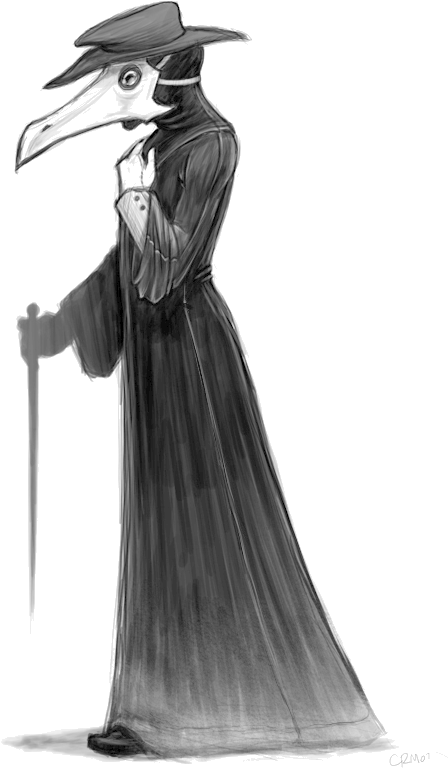i Have Come For You♥ - Medicos De La Peste Negra Dibujo (612x792), Png Download