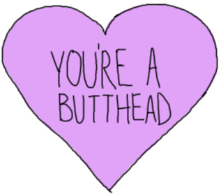 Transparent Hearts Masterpost Transparent Candy Hearts - Love You Butthead (500x294), Png Download