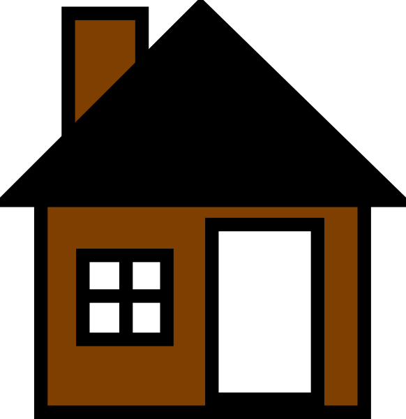 Brown House The Clip Art At Clker - Clip Art Brown House (582x600), Png Download