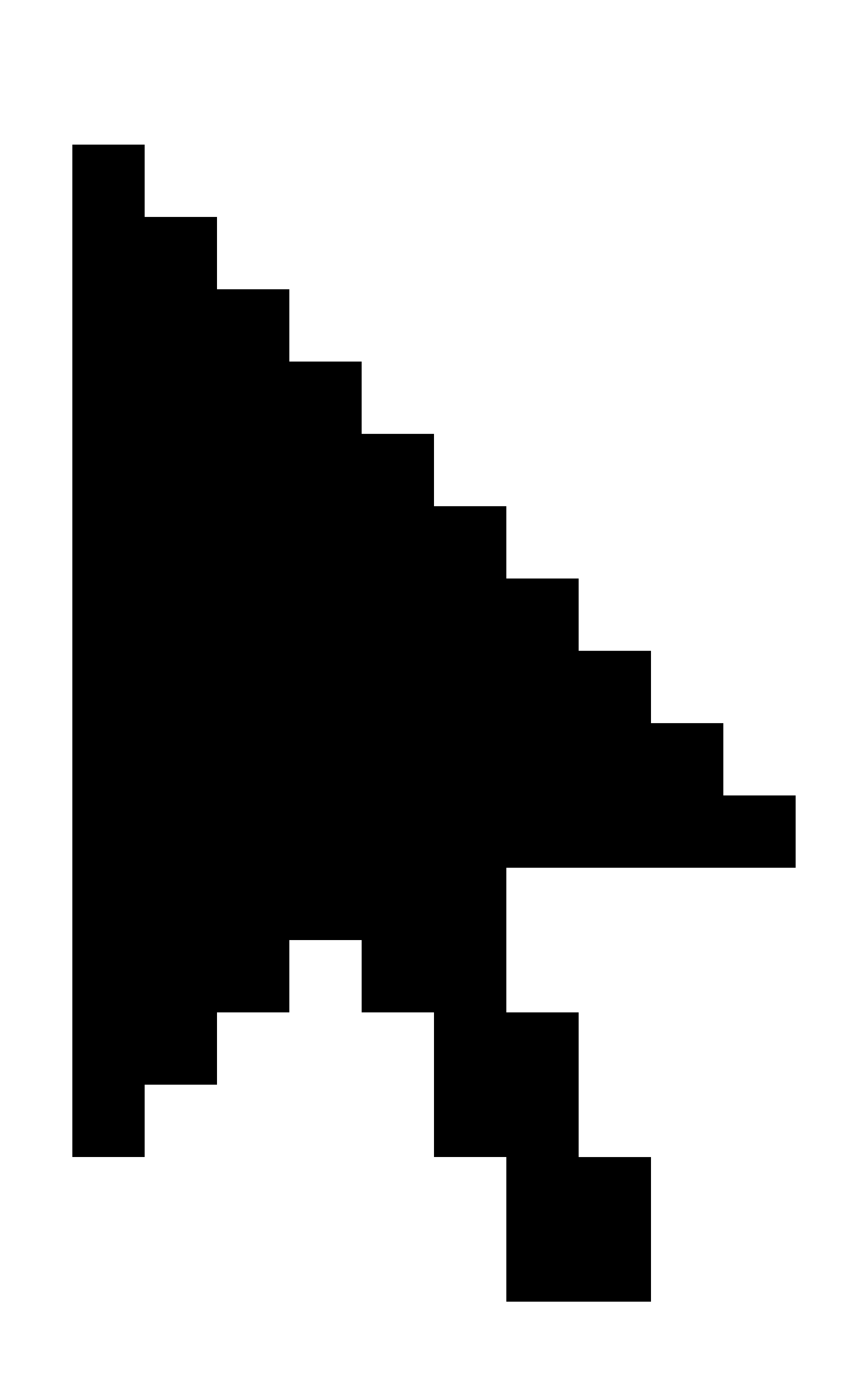 This Free Icons Png Design Of Black Pixel Mouse Cursor (1516x2400), Png Download