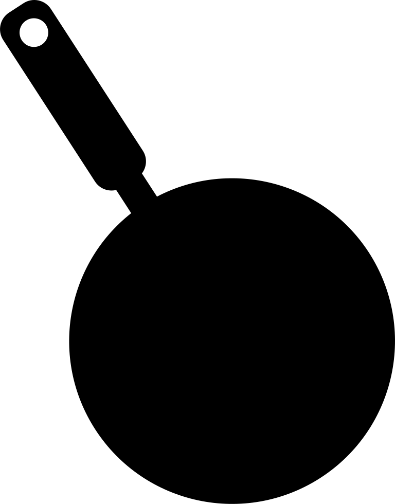 Frying Pan Silhouette From Top View Comments - Frying Pan Silhouette Png (768x980), Png Download