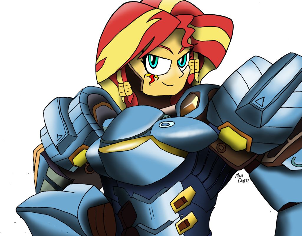 Missmayaleanne, Crossover, Equestria Girls, Overwatch, - Sunset Shimmer (1024x799), Png Download