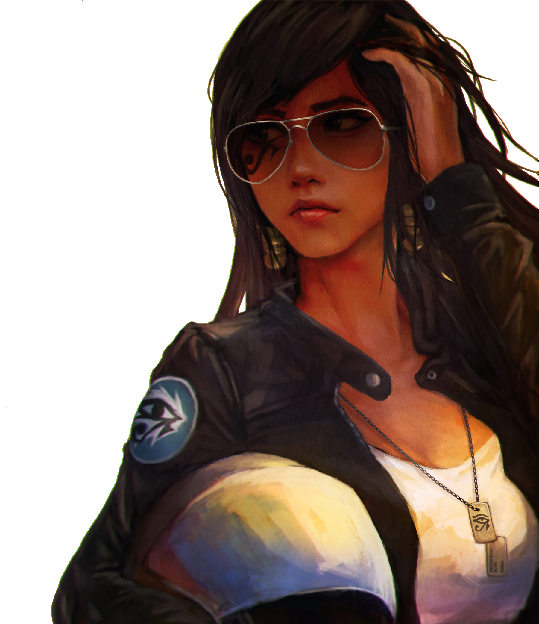 However, The Bit Of Pharah By The Backdrop Would Glitch - Casual Pharah (3840x2160), Png Download