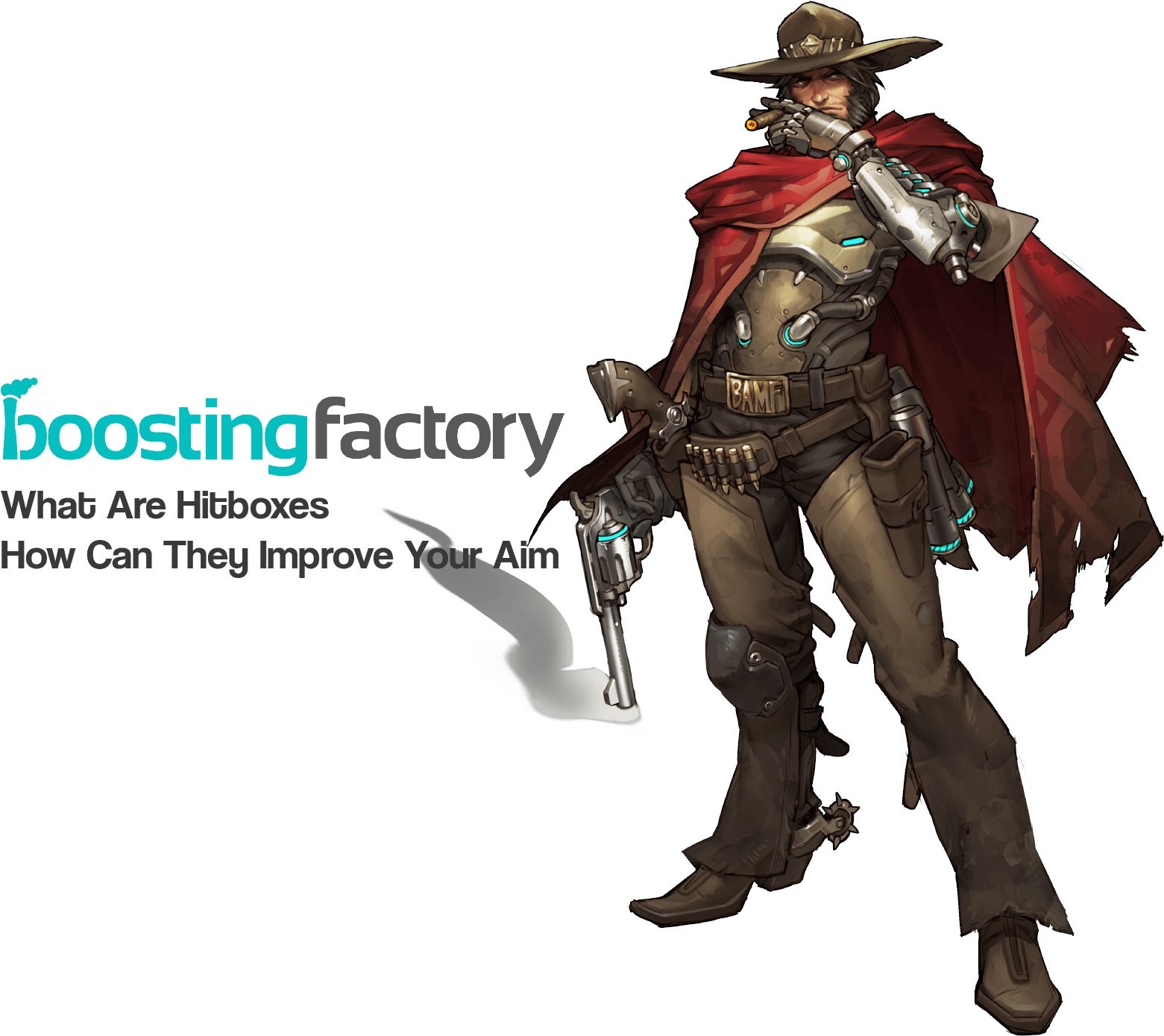 Overwatch Hitboxes Cover - Over Watch Mccree Cosplay Costume Custom (1651x1490), Png Download