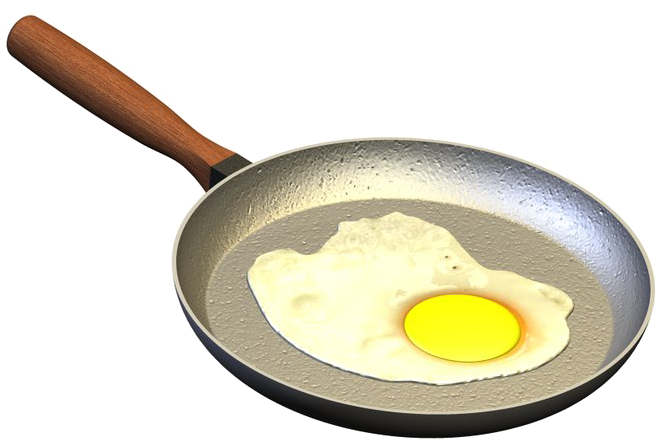 Frying Pan Transparent Images - Egg In A Pan Png (800x640), Png Download