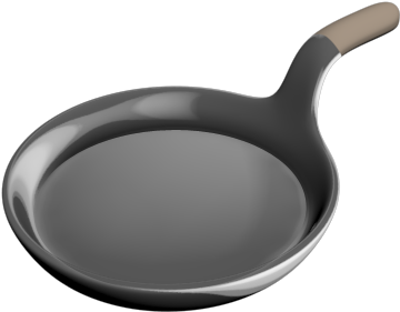 Pan - Frying Pan (399x320), Png Download