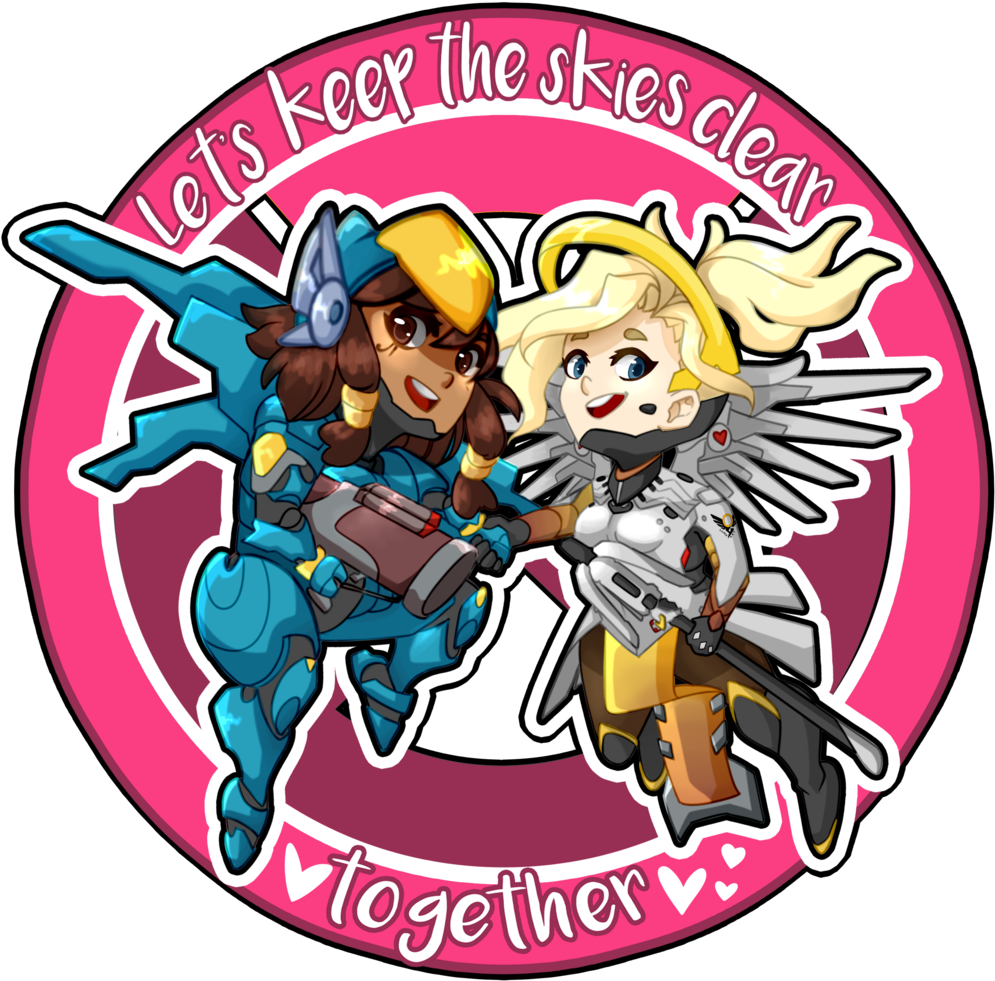 Blogging Overwatch Overwatch Fanart Pharmercy Pharah - W0nderland (1280x989), Png Download