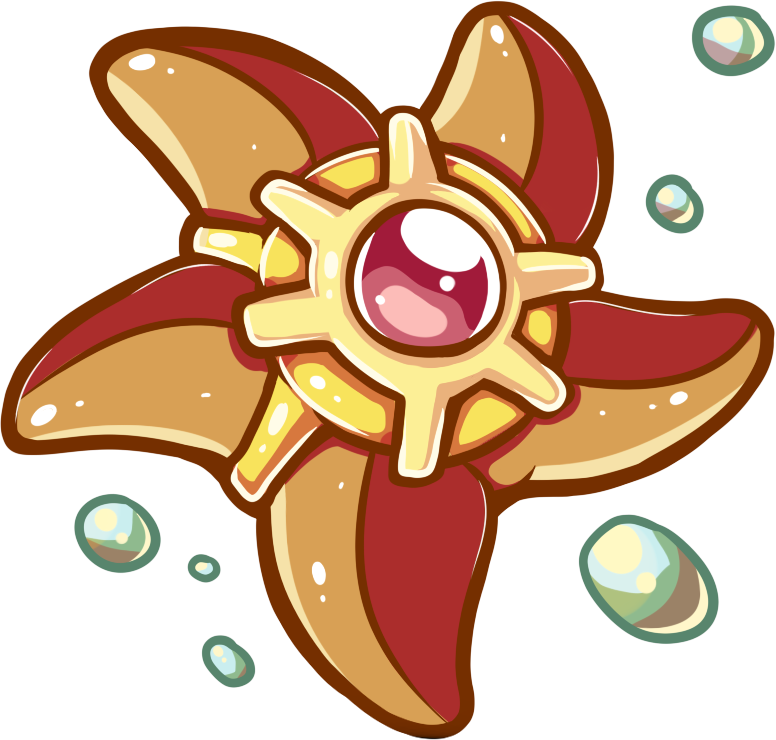 Shiny Staryu Pokédex - Staryu Png (776x740), Png Download