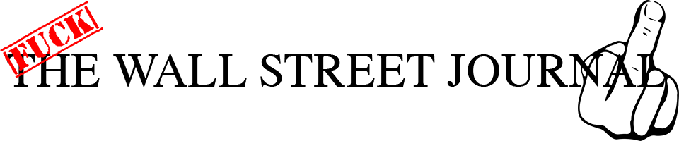 Fuck The Wall Street Journal (960x200), Png Download