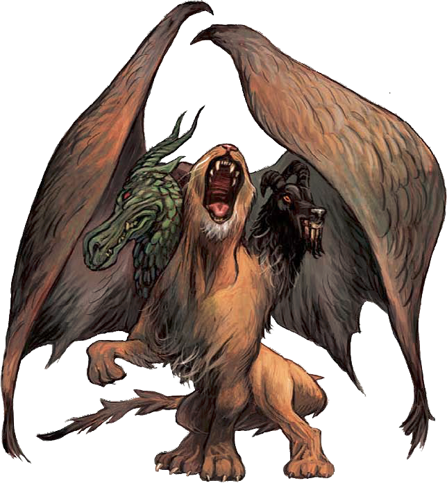 Chimera - 04 - Cartoon (644x696), Png Download