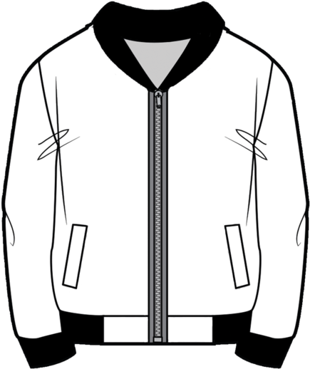 Bomber - Bomber Jacket Template Png (461x540), Png Download