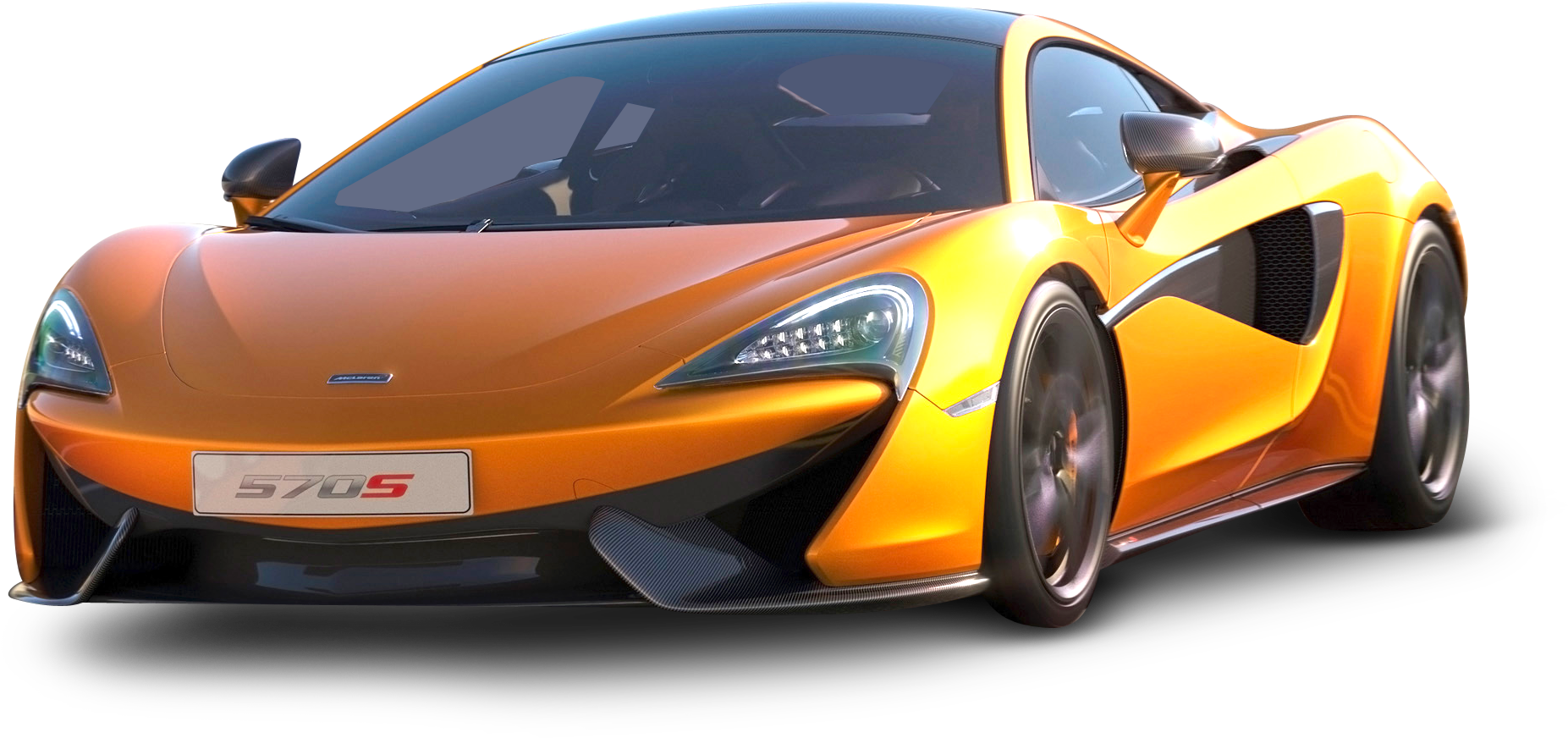 Orange Mclaren 570s Car Png Image - Mclaren P1 Orange Png (1983x942), Png Download