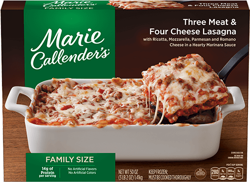 Three Meat And Four Cheese Lasagna - Marie Callender's Comfort Bakes Multi-serve Frozen (500x500), Png Download