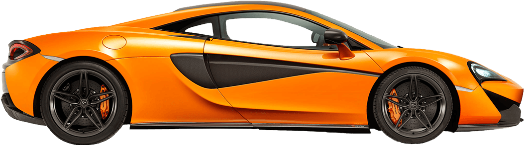 Mclaren 570s - Mclaren 570s Side View (1073x292), Png Download