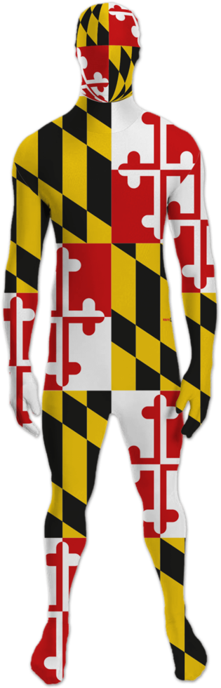 Maryland Flag / Body Suit - Maryland Flag Bodysuit (415x1024), Png Download