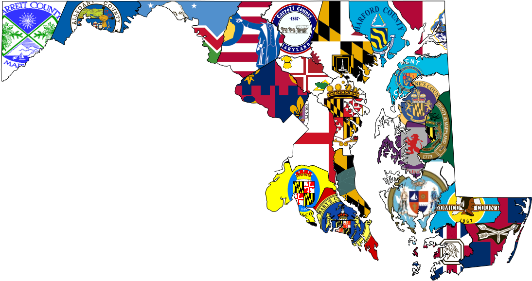 Welcome To Reddit, - Flag Of Maryland Counties (1134x673), Png Download