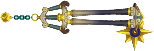 Top Kingdom Hearts Keyblades - Kingdom Hearts Olympus Keyblade (615x206), Png Download