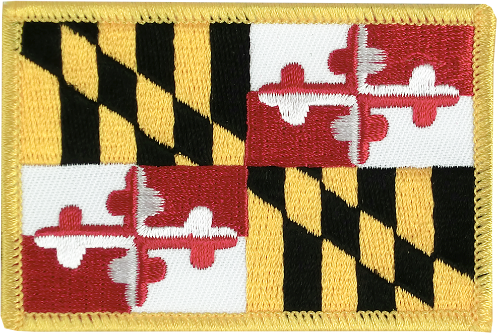 Maryland - Flag Patch - Iphone Background Maryland State Flag (1500x1000), Png Download