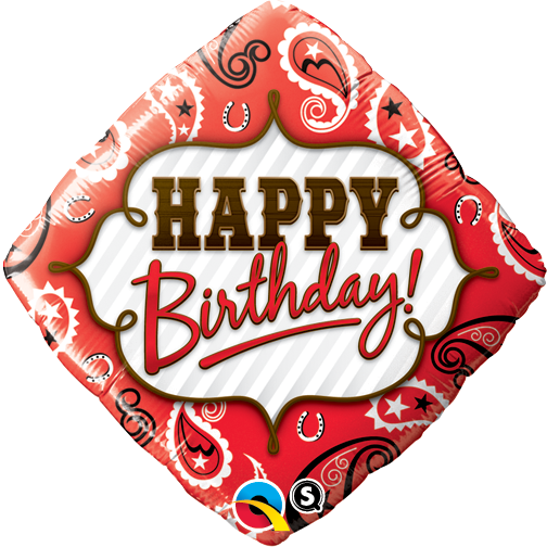 Happy Birthday On Red Balloon (504x504), Png Download