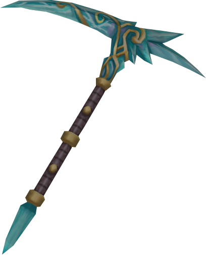 Crystal Pickaxe - Pickaxe Weapon (408x505), Png Download