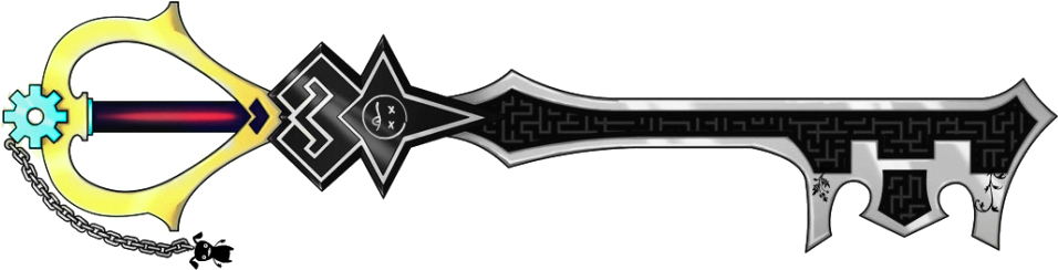 Djinn's Keychain That He Obtained After Becoming A - Custom Keyblade (1022x339), Png Download