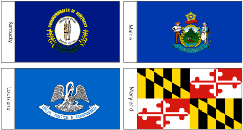 Get It Now - Maryland State Flag (500x386), Png Download