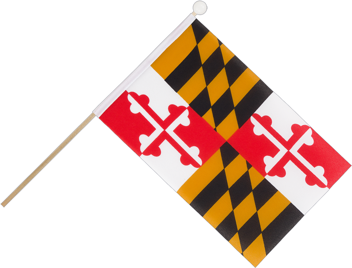 Hand Waving Flag 6x9" - Maryland Mini Flag - 6x9" (1500x1260), Png Download