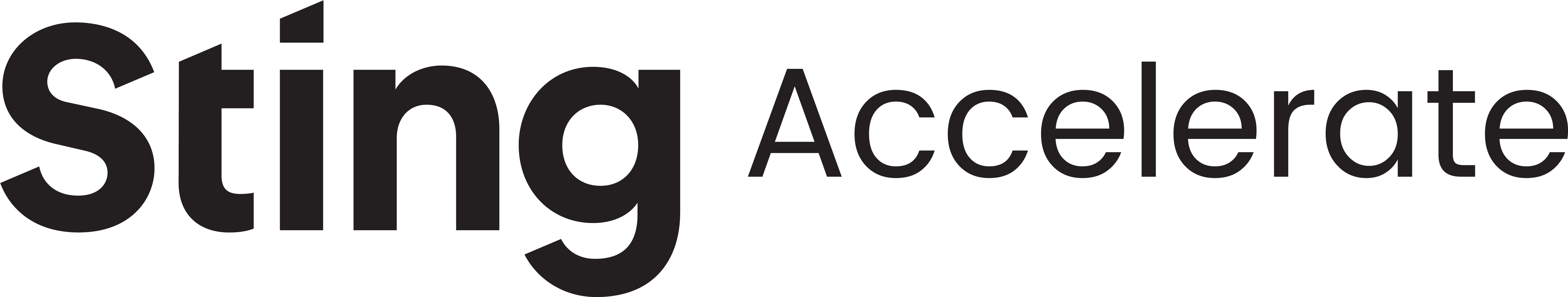 Sting Accelerate Logo Cmyk Black - Logo (5447x3543), Png Download