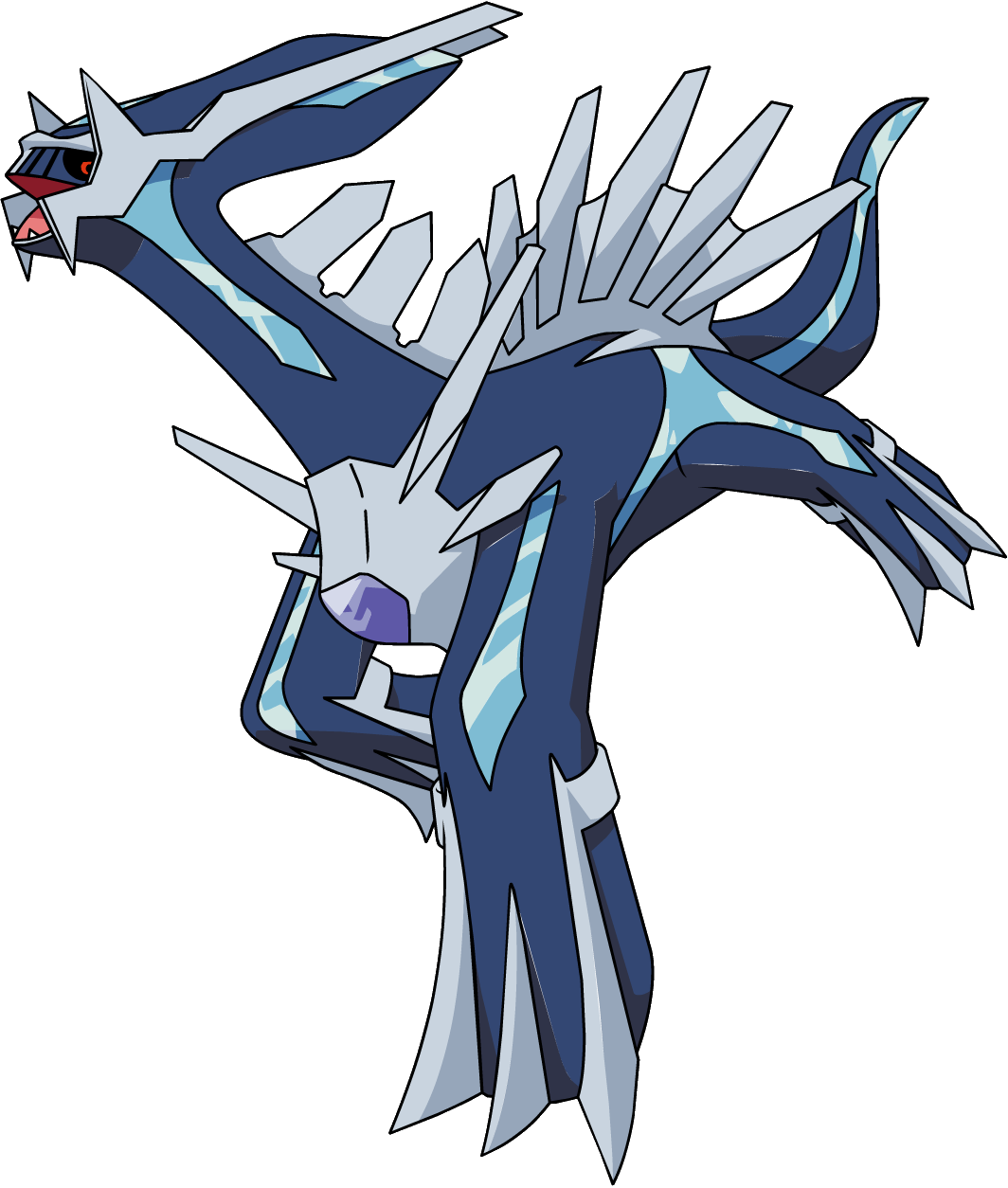 Dialga Palkia Giratina Vs Reshiram Zekrom Kyurem - Pokemon Dialga Anime Png (1064x1254), Png Download