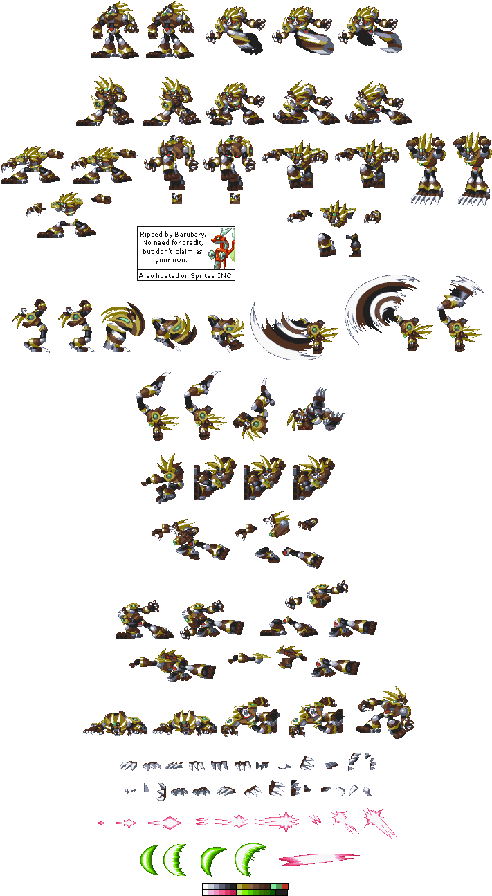 Slash Beast Video Game Sprites, Pixel Characters, Mega - Megaman X4 Enemy Sprites (736x1312), Png Download