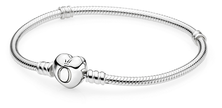 Silver Charm Bracelet With Heart Clasp - Autumn Pandora 2018 Collection (1000x1000), Png Download