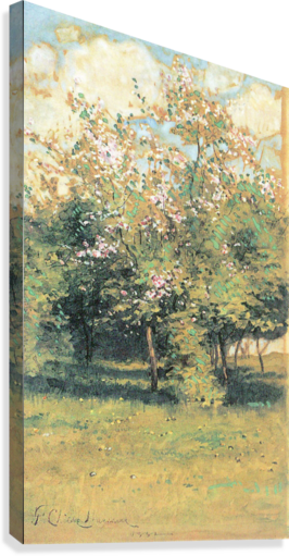 Blooming Trees By Hassam Canvas Print - Impressionism: 2007 Engagement Calendar [book] (266x511), Png Download