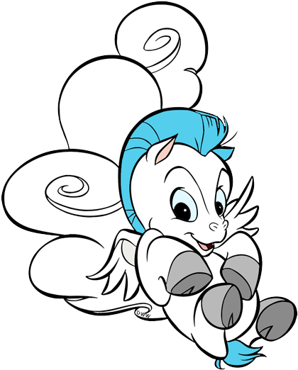 Disney Hercules Drawing At Getdrawings - Disney Hercules Baby Pegasus (450x545), Png Download