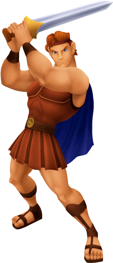 Character01 - Hercules - Hercules Kingdom Hearts Artwork (539x937), Png Download