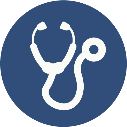 Our Practice - Stethoscope In A Circle Icon (500x500), Png Download