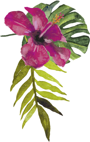 Flor - Tropisch Danke Zu Kardieren Karte (440x505), Png Download
