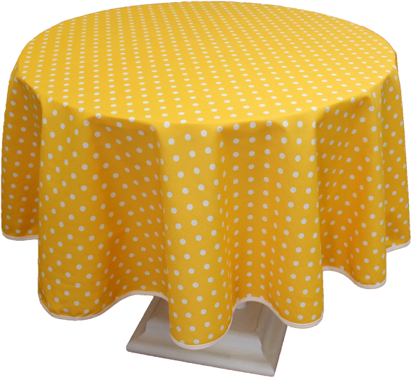 Download Transparent Table Cloth Png Free Download Yellow Polka Dot