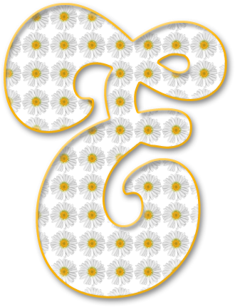Alfabeto Con Margaritas - Letras Decoradas De Margaritas (330x431), Png Download