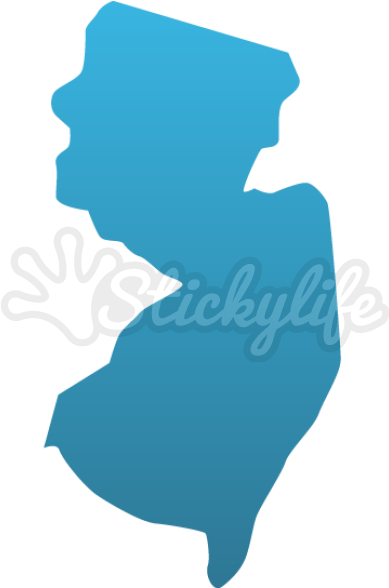 New Jersey Decals - New Jersey (940x587), Png Download