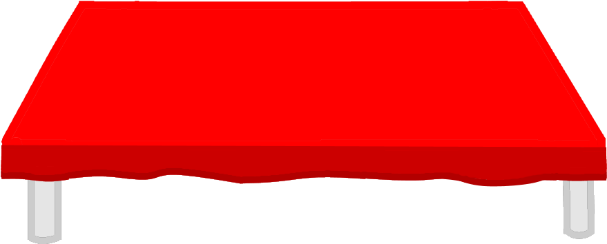 Completly White Table With Red Table Cloth - Wiki (1000x700), Png Download