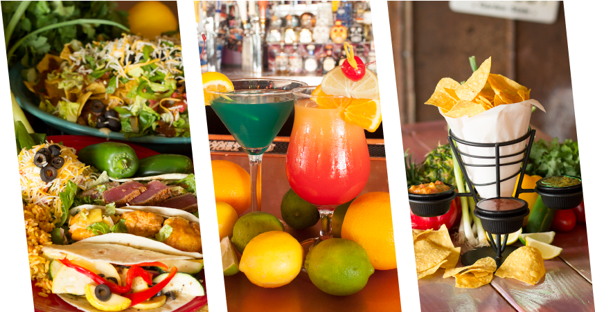 Take A Look Around, Get To Know Us, And We'll Have - Beach Food And Drinks (870x450), Png Download