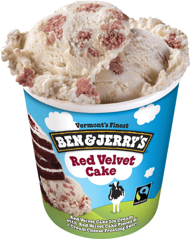 Red Velvet Cake Pint - Red Velvet Ben And Jerry's (374x479), Png Download