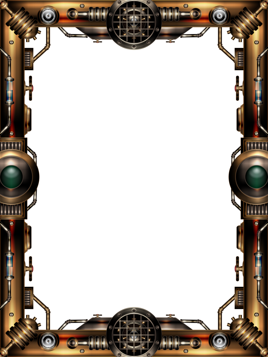 Steampunk Borders Png - Steampunk Frame Png (900x1200), Png Download