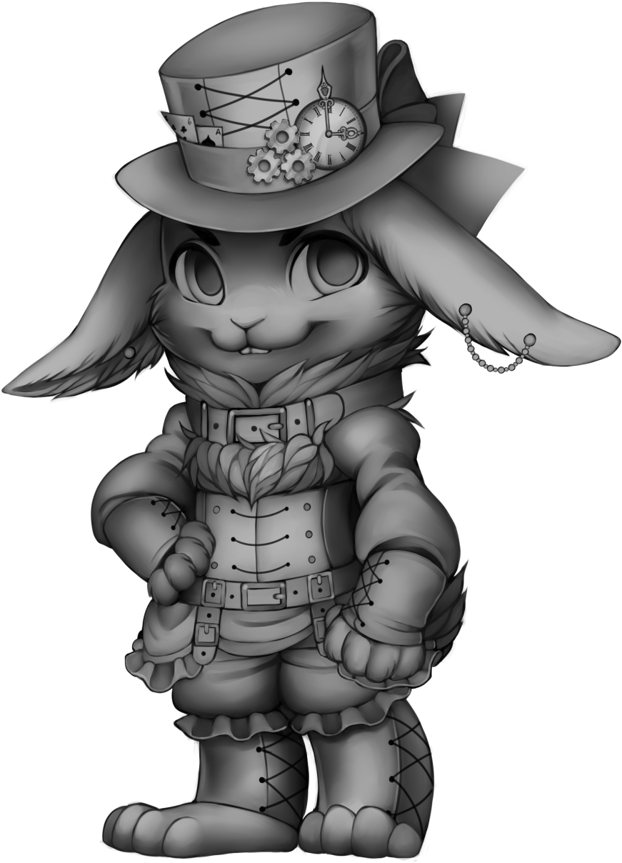 Cane Drawing Steampunk Clip Freeuse - Furvilla Base Steampunk (900x1280), Png Download