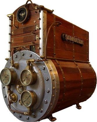 419 Pixels - Case Mods Steampunk Pc (333x419), Png Download