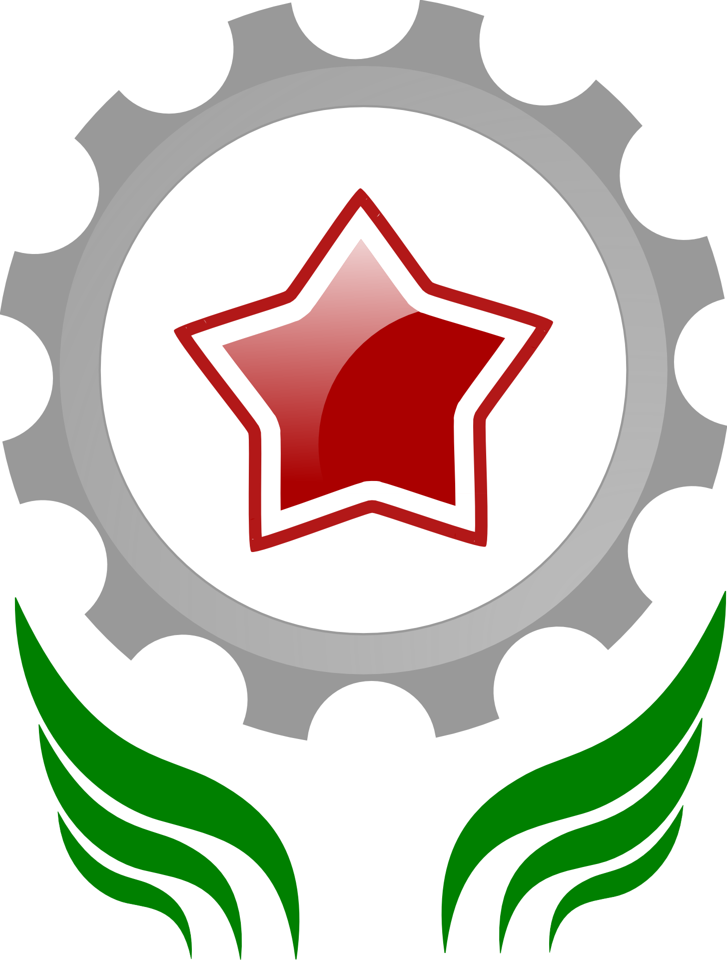 Communism Star Cogwheel Red Symbol - Vector Graphics (1455x1920), Png Download