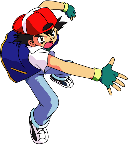 Pokemon Pikachu Ash Ashketchum Anime Freetoedit - Ash Ketchum Throwing A Pokeball (474x500), Png Download