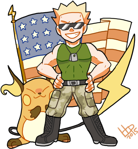 Surge The Lighting American - Lt Surge Pokemon Fan Art (500x500), Png Download