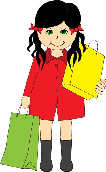 Free Fashion Clipart - Shopping Clip Art Png (368x600), Png Download