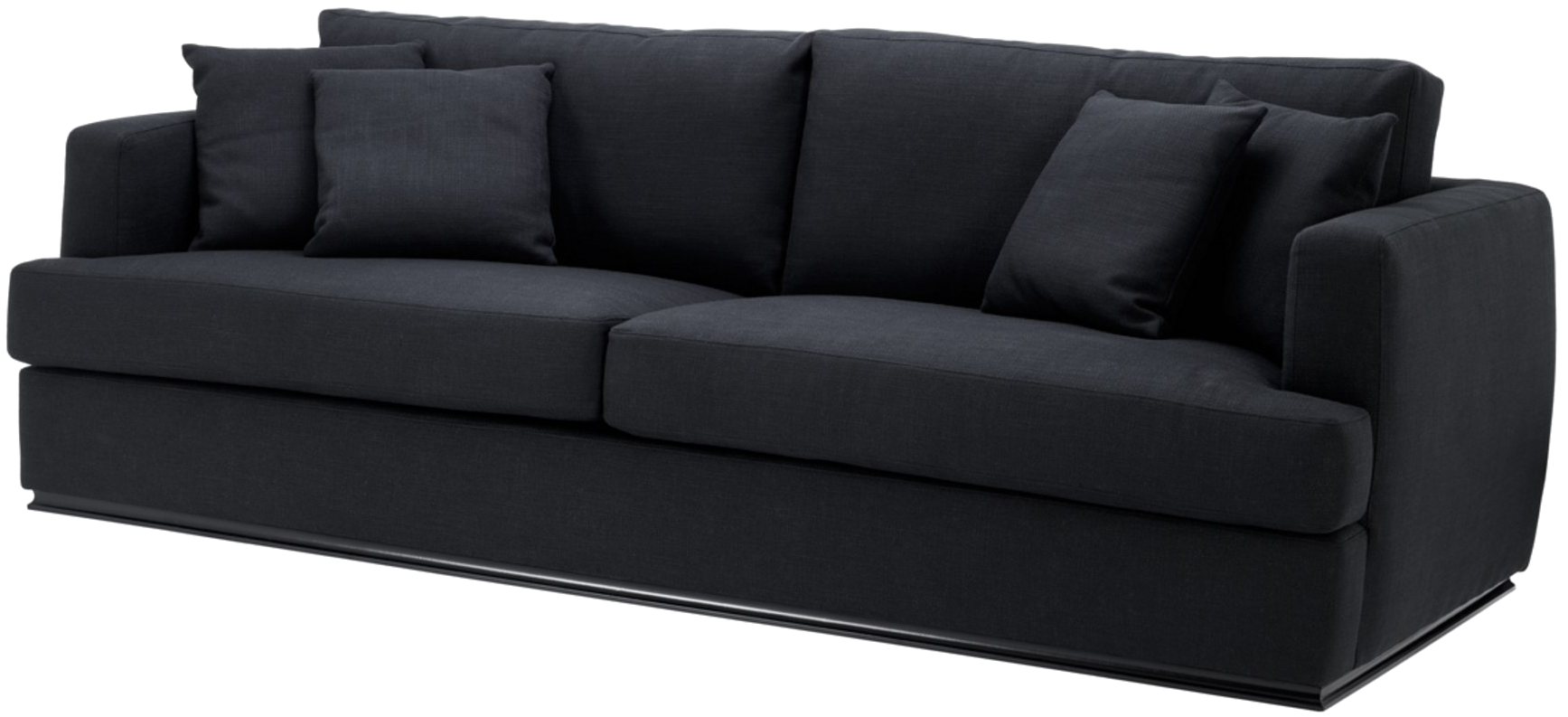 Black Sofa Png Clipart - Eichholtz Hallandale Sofa, Panama Black (1798x1596), Png Download